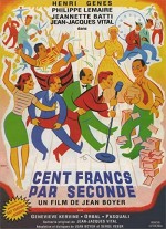 Cent francs par seconde (1952) afişi