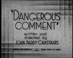 Dangerous Comment (1940) afişi