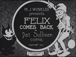 Felix Comes Back (1922) afişi