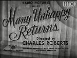 Many Unhappy Returns (1937) afişi