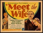 Meet The Wife (1931) afişi