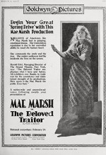 The Beloved Traitor (1918) afişi