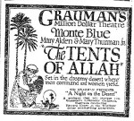 The Tents Of Allah (1923) afişi