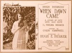 When Dawn Came (1920) afişi