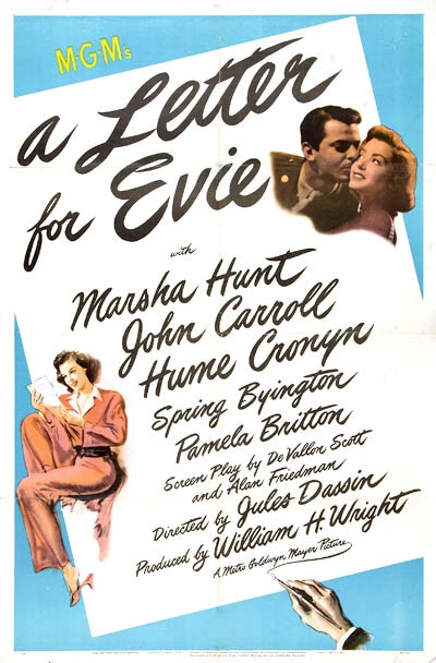 A Letter For Evie (1946) afişi A Letter For Evie (1946) afişi