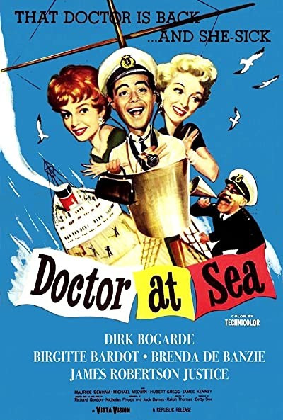 Acemi Doktor Denizde (1955) afişi Acemi Doktor Denizde (1955) afişi