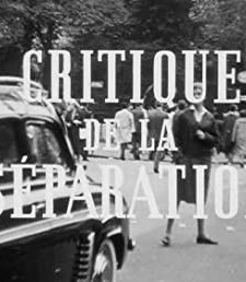 Critique De La Séparation (1961) afişi
