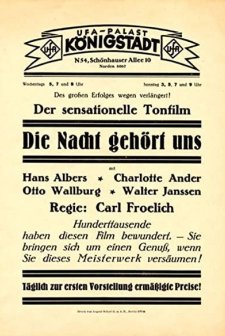 Die Nacht Gehört Uns (1929) afişi