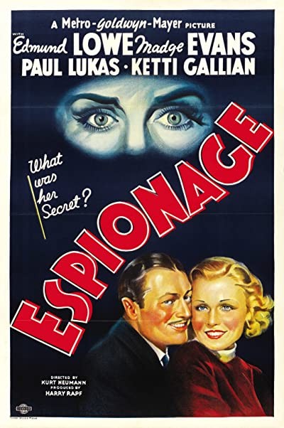 Espionage (1937) afişi Espionage (1937) afişi