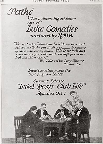 Luke's Speedy Club Life (1916) afişi Luke's Speedy Club Life (1916) afişi