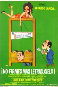 No Firmes Más Letras, Cielo (1972) afişi