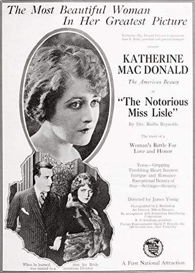 Notorious Miss Lisle (1920) afişi Notorious Miss Lisle (1920) afişi