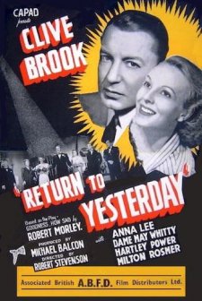 Return To Yesterday (1940) afişi