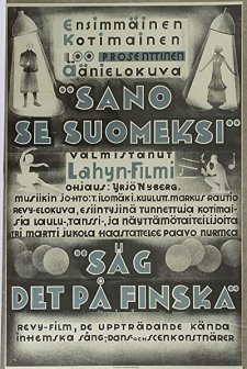 Sano Se Suomeksi (1931) afişi