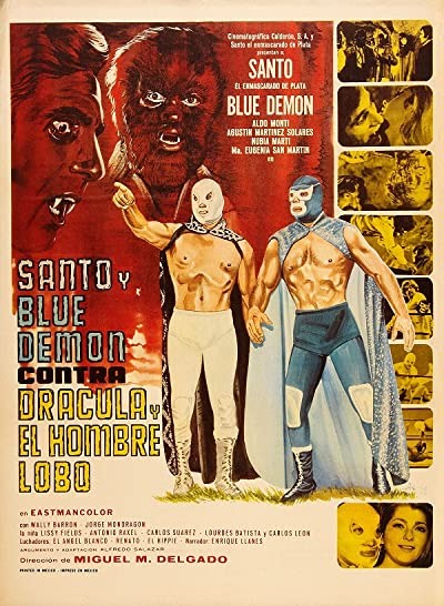 Santo Y Blue Demon Vs Drácula Y El Hombre Lobo (1973) afişi Santo Y Blue Demon Vs Drácula Y El Hombre Lobo (1973) afişi
