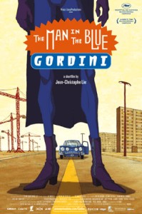 The man in the blue gordini