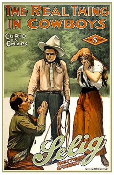 The Real Thing In Cowboys (1914) afişi The Real Thing In Cowboys (1914) afişi