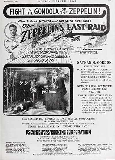The Zeppelin's Last Raid (1917) afişi The Zeppelin's Last Raid (1917) afişi