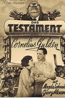 Das Testament Des Cornelius Gulden (1932) afişi