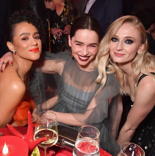 Nathalie Emmanuel-Emilia Clarke-Sophie Turner